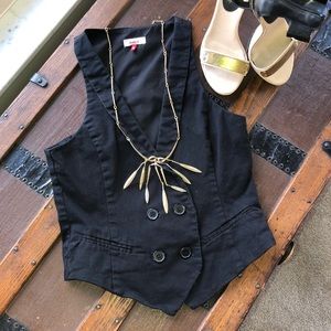Racerback Waistcoat Black Vest